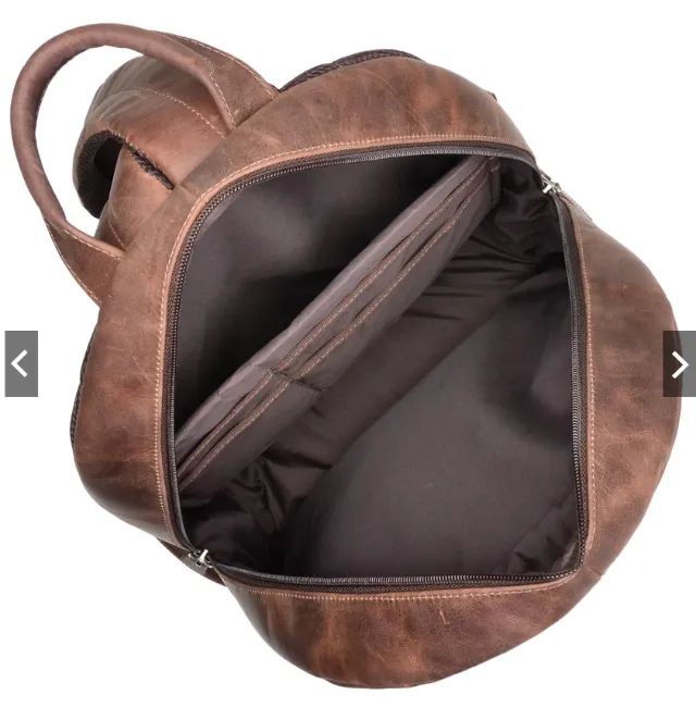 Mochila Masculina em Couro Legítimo - Foto 5
