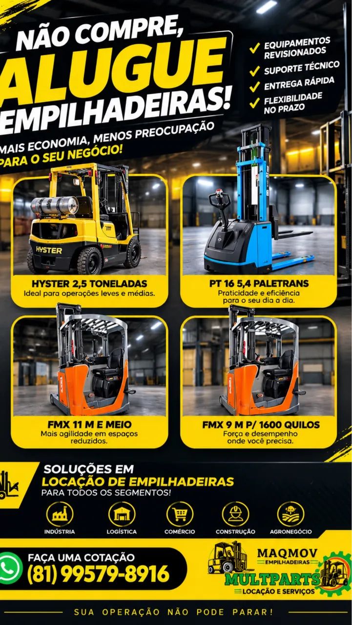 Locação de empilhadeira 