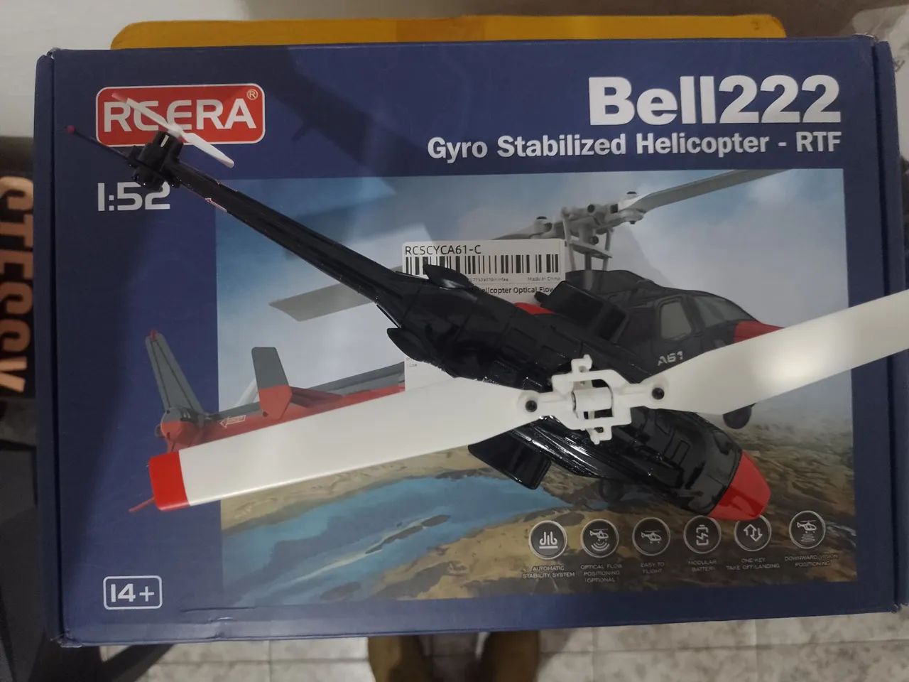 Helicóptero 4 cn Bell222 RC ERA c estabizador ótico  - Foto 2