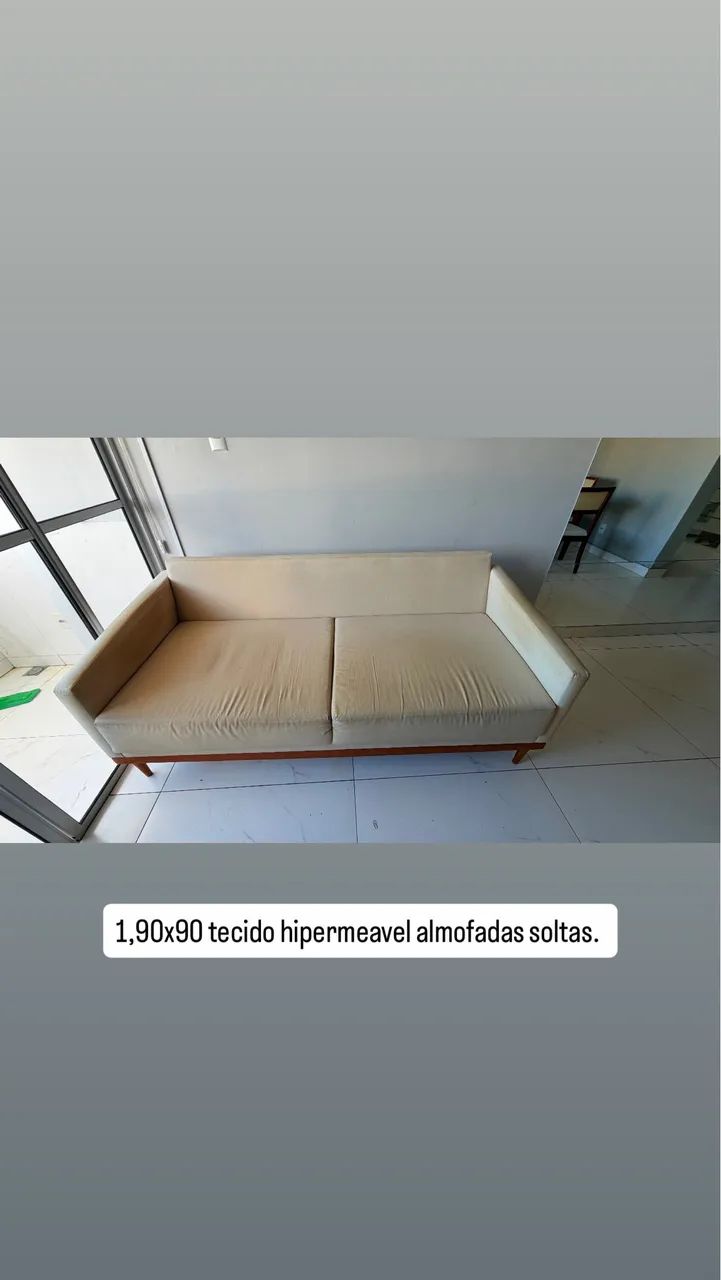 Sofá tecido Acquablock impermeável