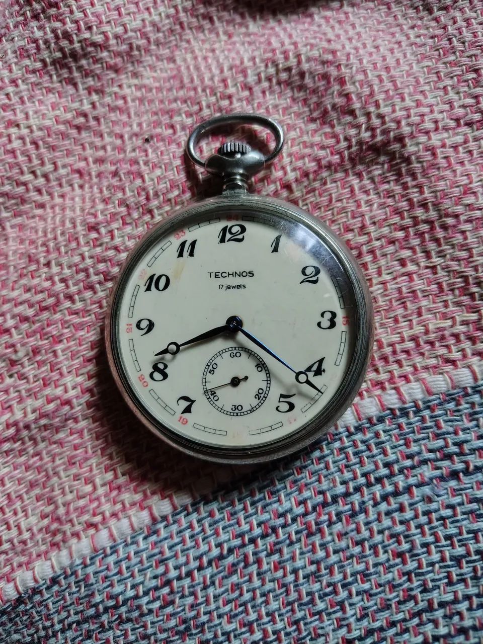 Relógio de bolso technos antigo funcionando perfeitamente  - Foto 2