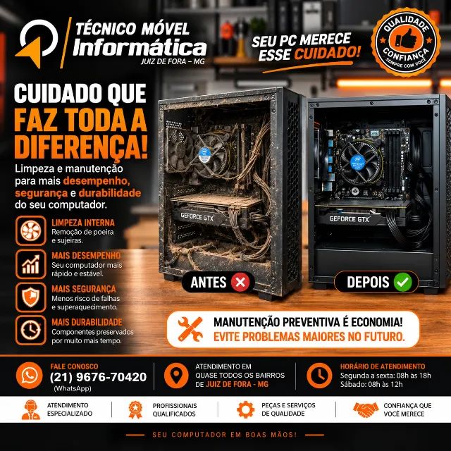 Limpeza Interna de Computador e Manutenção Preventiva