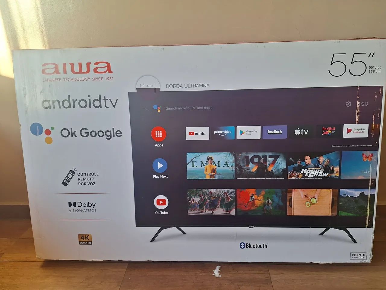 Vende se TV 55 polegadas aiwa na caixa  - Foto 2