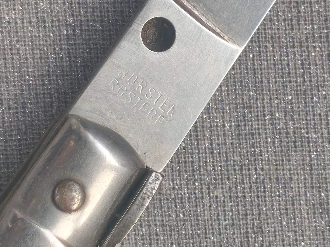 Canivete automático SOLINGER Rostfrei Alemão cabo madrepérola  - Foto 5