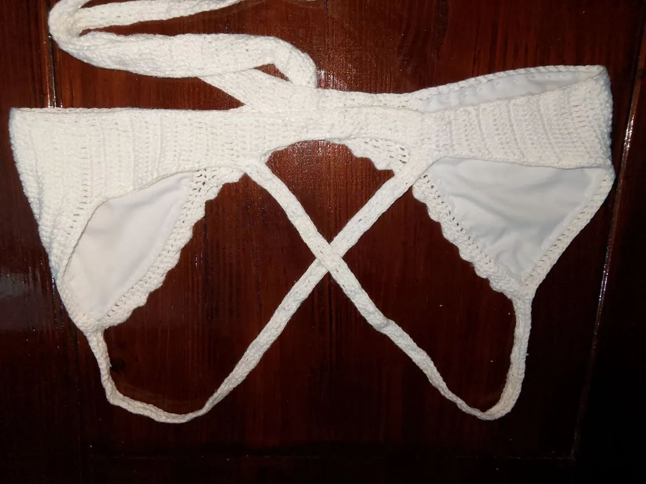 Top branco de crochê - Foto 3