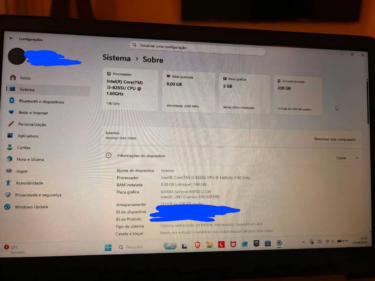 Notebook Lenovo Ideapad S145  - Foto 5