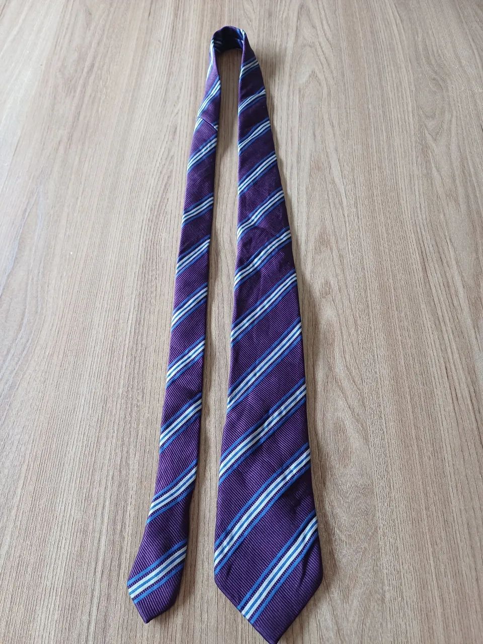 Gravata listrada roxo e cinza. Crawford. - Foto 4