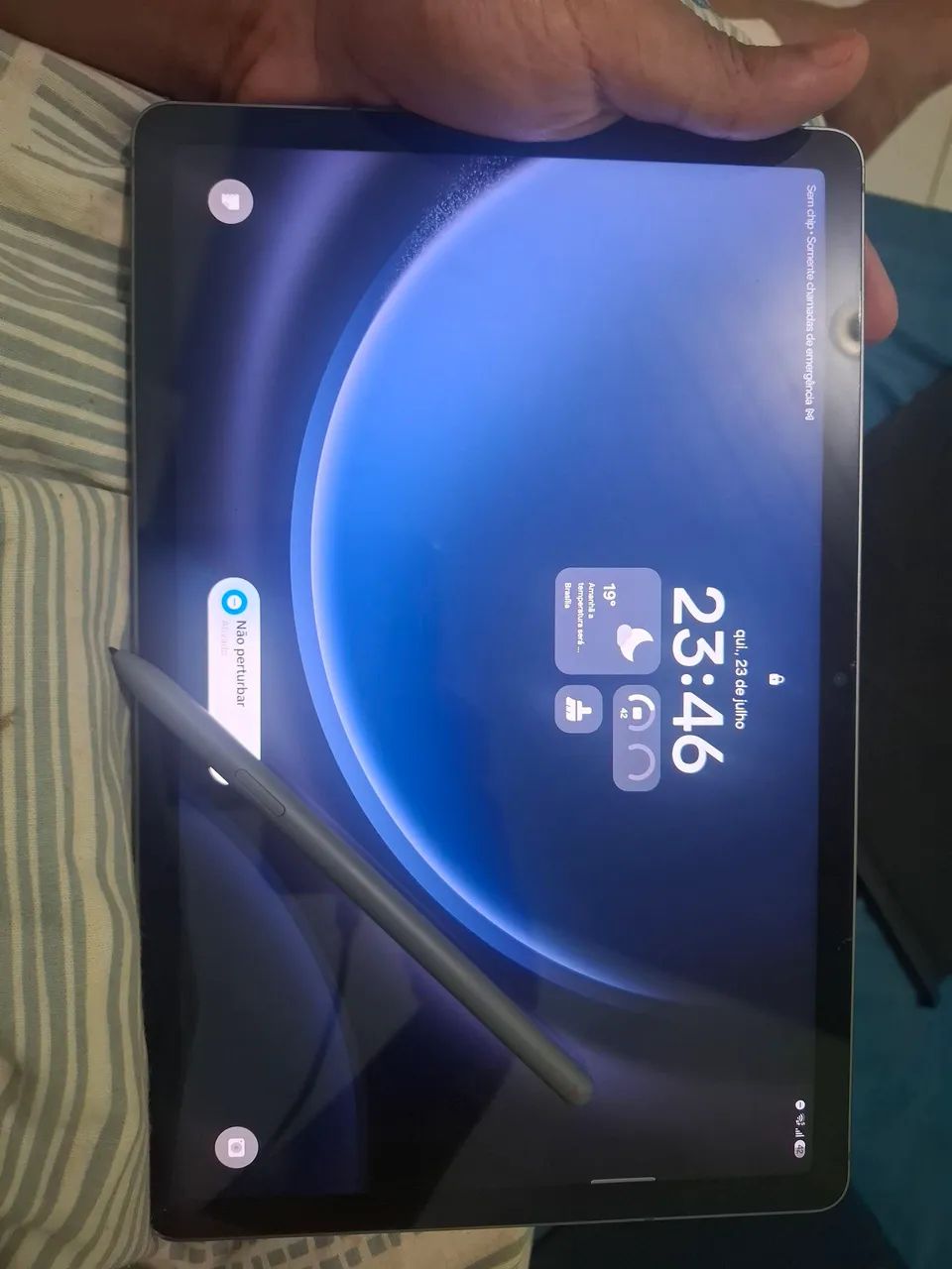 Tab s9 fe 6/128 com caneta s pen original + capa original - Foto 2