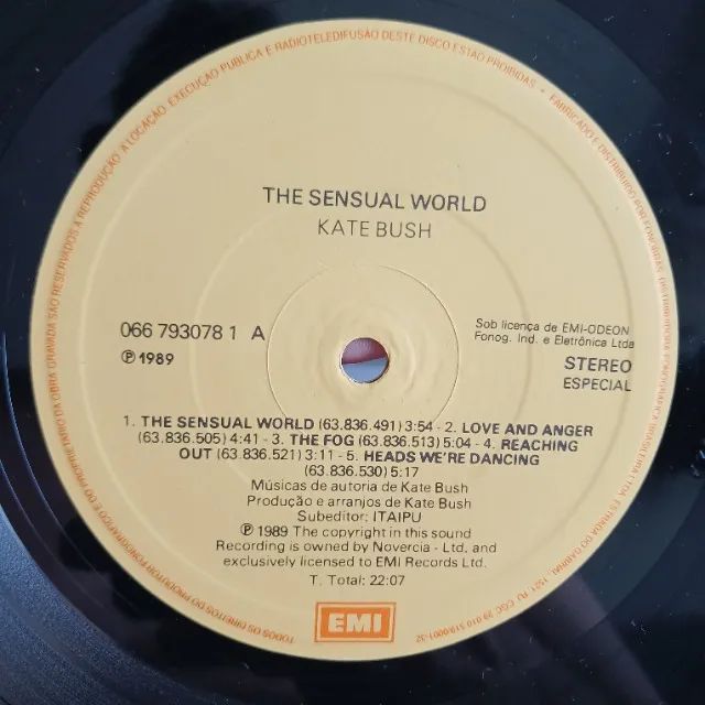 LP Kate Bush - The Sensual World (com encarte) - Foto 4