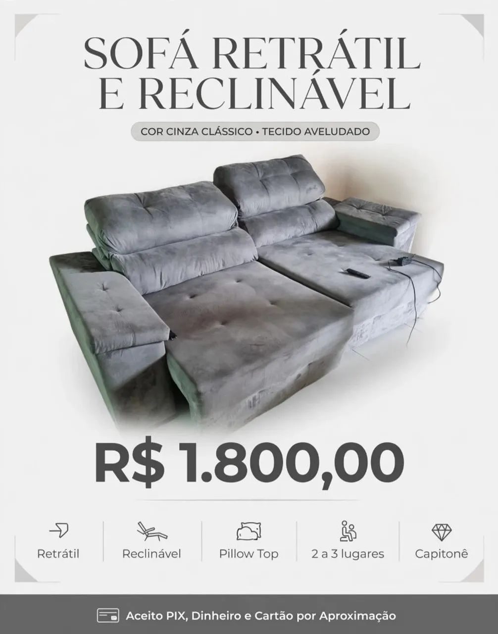 Sofá semi novo