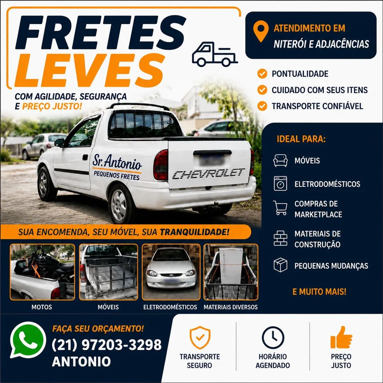 Pequenos Fretes, Mudanças e Transporte | Niterói, São Gonçalo e Região