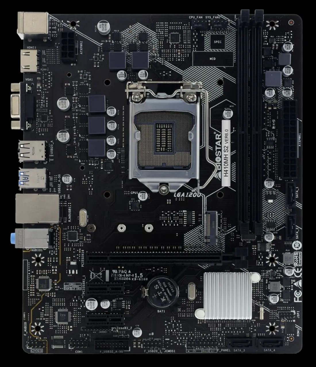 Placa Mãe Biostar H410MH S2, Intel LGA 1200 10ª / 11ª Geração
