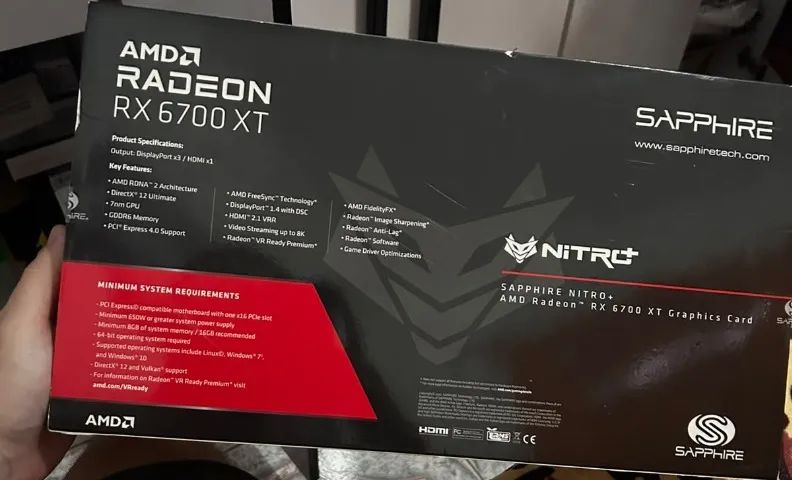 PLACA DE VÍDEO AMD 6700 XT NITRO+ 12GB SAPPHIRE  - Foto 5