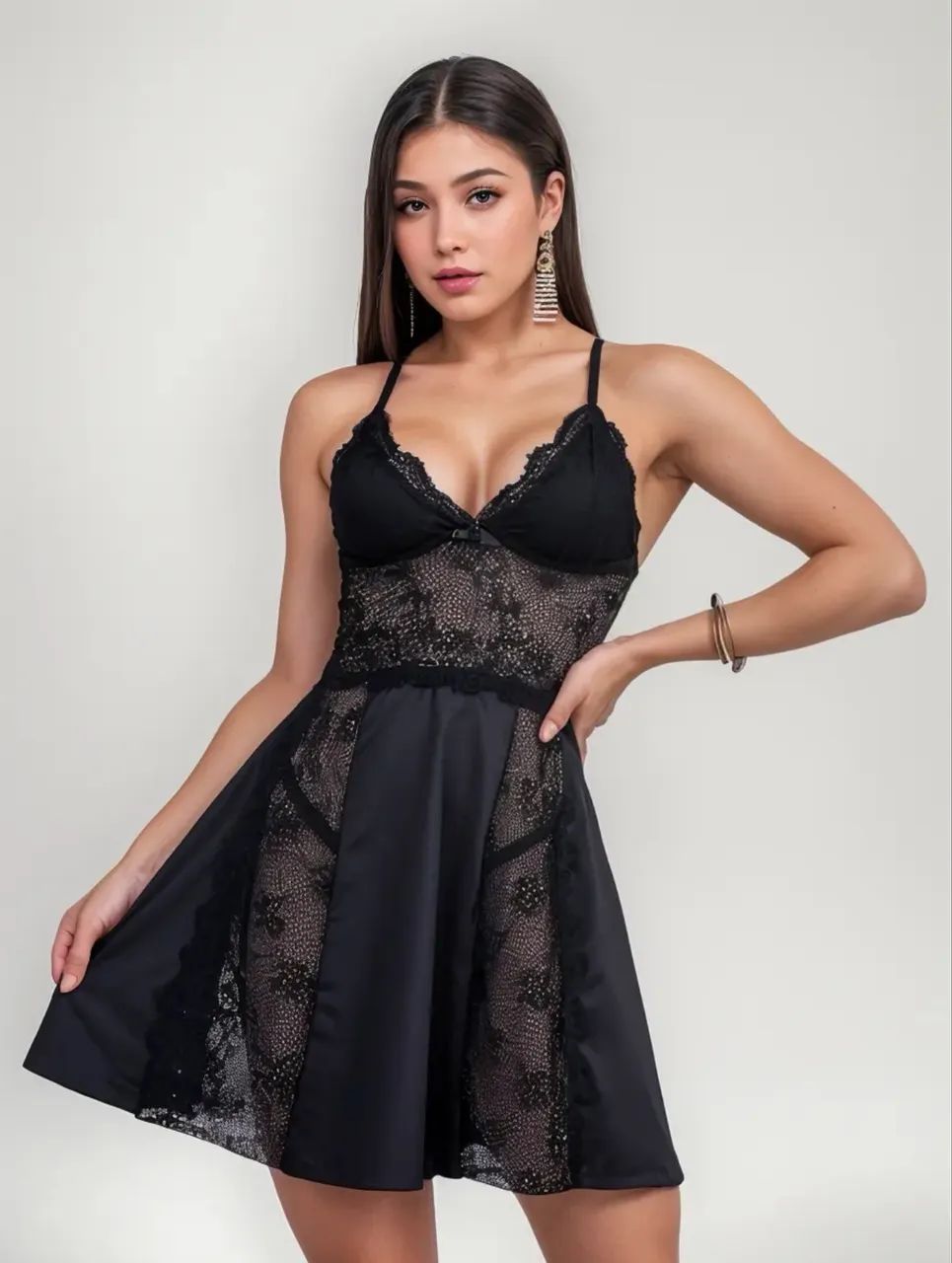 Lote de roby em renda e lote de lingerie sexy  - Foto 4