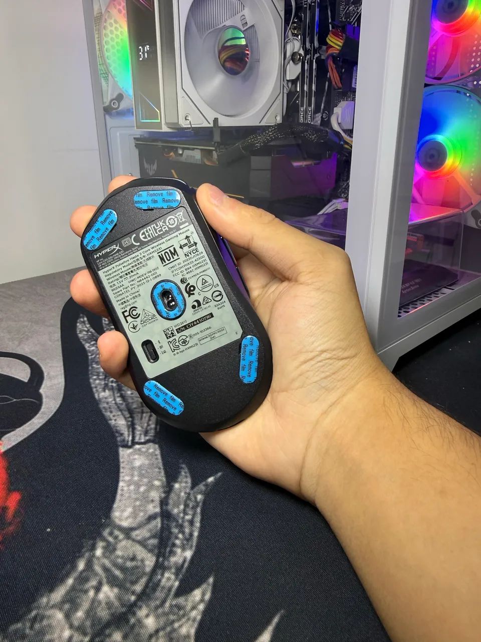Mouse Gamer HyperX Pulsefire Haste 2 Core Sem Fio - Novo - Foto 3