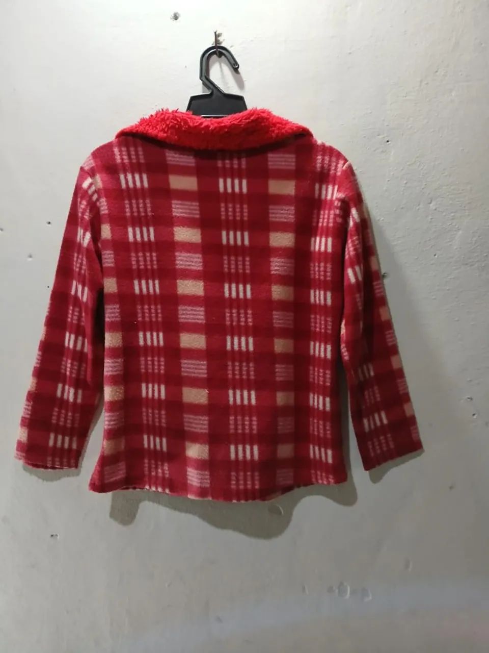 Casaco lã xadrez de frio infantil  - Foto 3