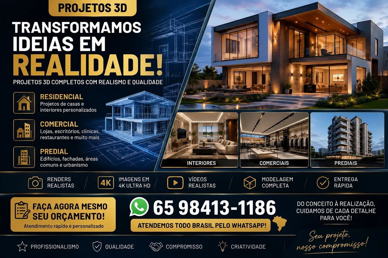 Projeto 3D - alta qualidade 