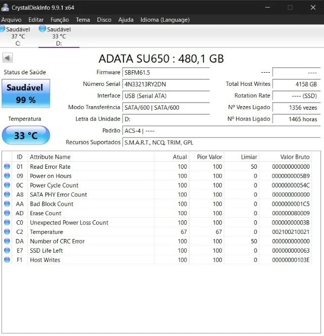 SSD SATA III "2,5" 480GB ADATA SU650        - Foto 4