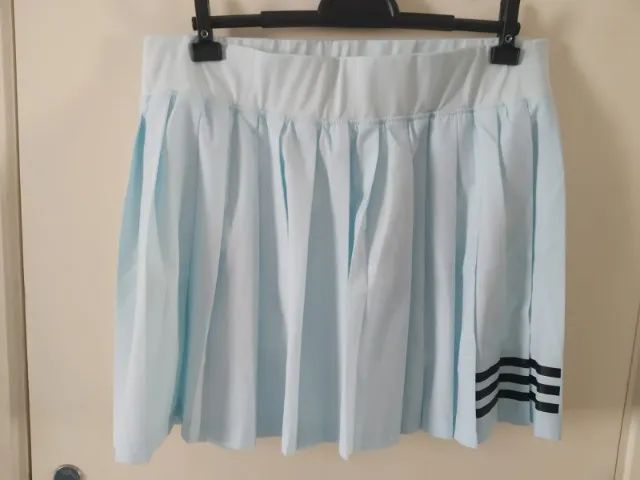 saia plissada adidas plus size xl azul claro