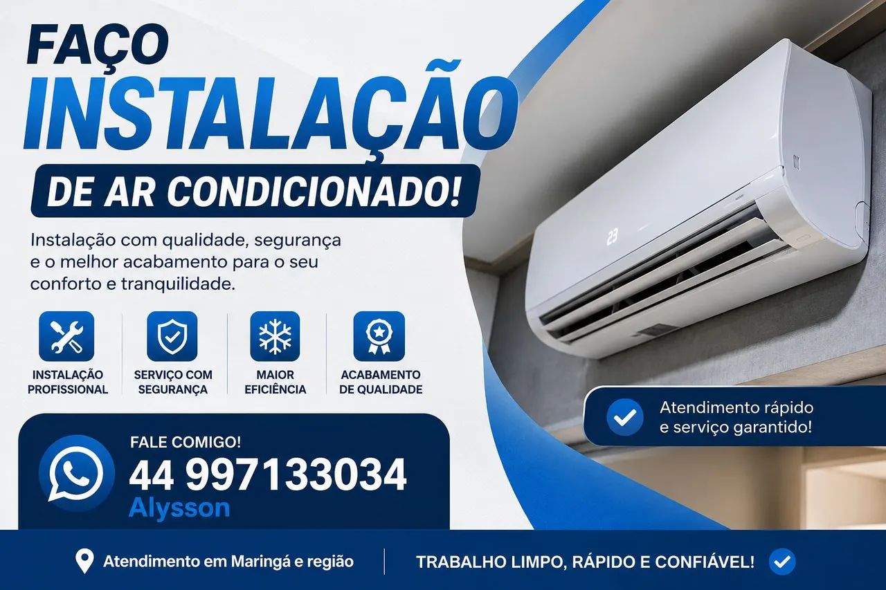 Instalação e manutenção de ar condicionado 