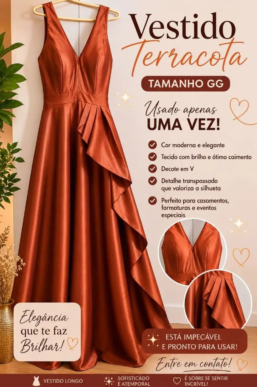 Vendo Vestido Terracota