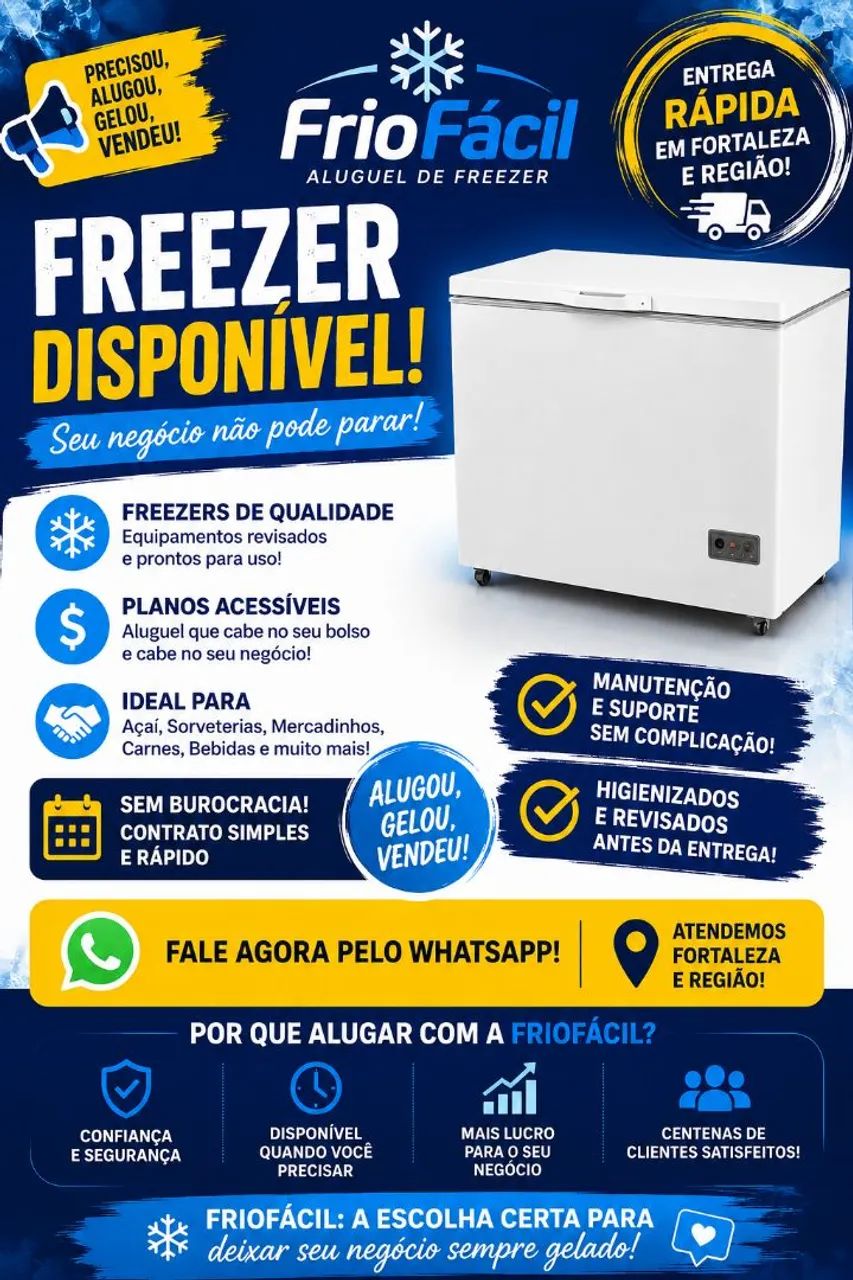 Aluguel de freezer