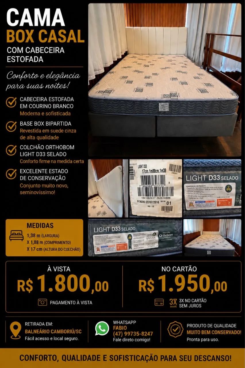 Cama box casal 