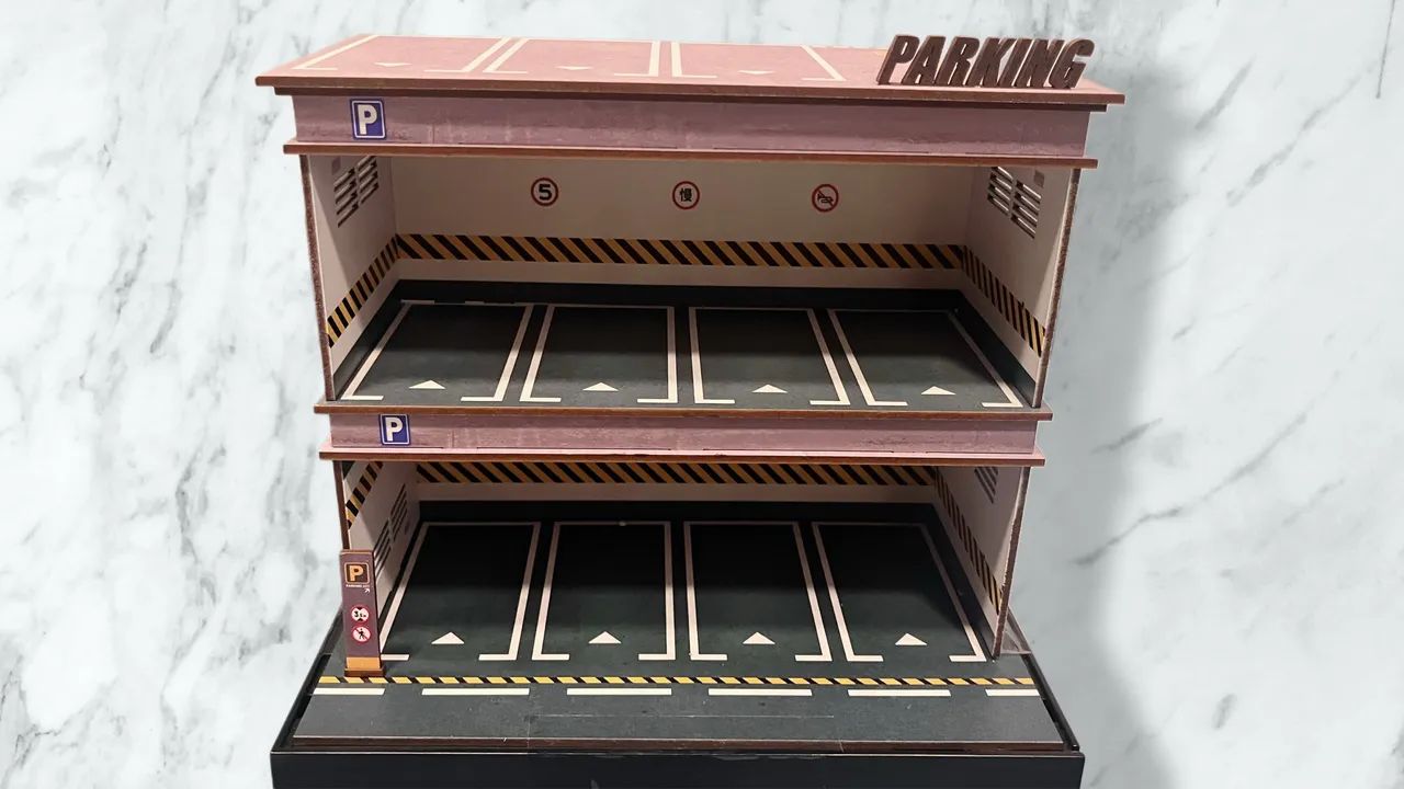 Diorama Garagem 1/64 com LED. 