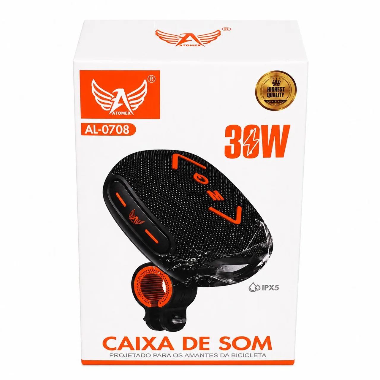 CAIXA DE SOM BLUETOOTH PARA BICICLETA 30W - Foto 2