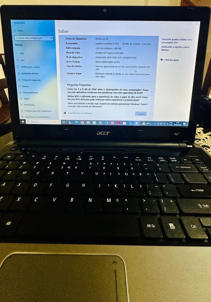 Notebook ACER ASPIRE TimeLineX - Foto 4