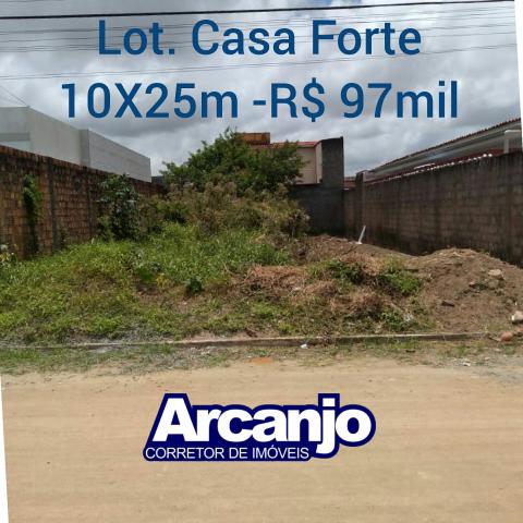 Terreno ( loteamento casa forte ) financio com 50 % de entrada