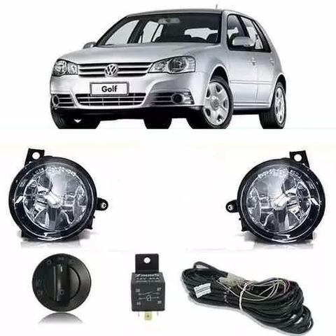 Kit Farol Milha Vw Golf 2008 2009 2010 2011 Botao Curto