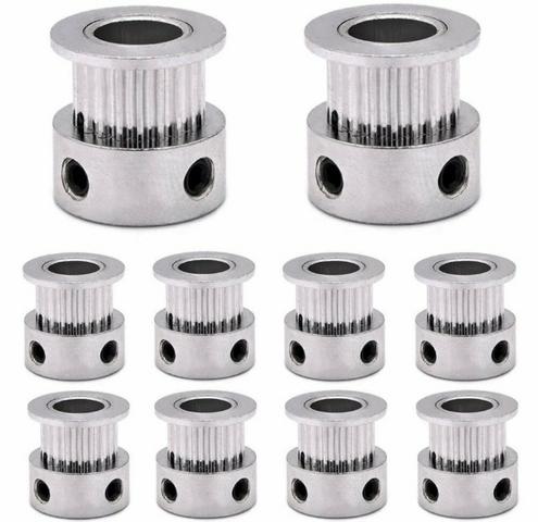 COD-CP381 Polia Gt2 20 Dentes Furo 5mm Impressora 3d Reprap 6mm Largura Arduino Robotica - Foto 4