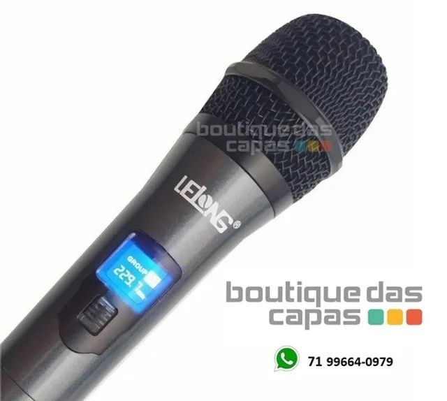 Microfone Profissional Sem Fio VHF, Wireless - Lelong Le-909 para Karaokê igreja - Foto 3