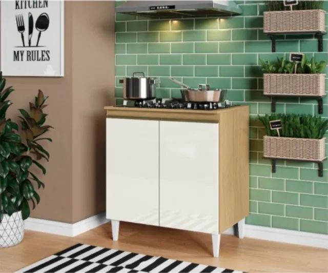 Balcão Kelly P/ Cooktop Tampo Fechado - Novo - Promoção
