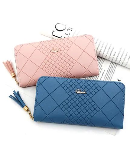 Bolsa com Zipper para mulheres, porta-moedas, suporte dinheiro, telefone, bolso grande - Foto 3