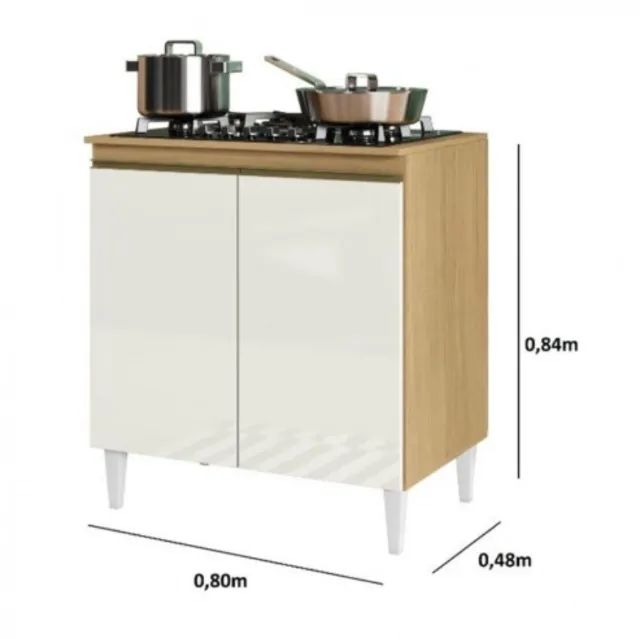 Balcão Kelly P/ Cooktop Tampo Fechado - Novo - Promoção - Foto 2