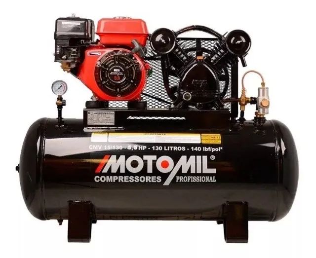 Compressor De Ar A Gasolina 5,5 Hp Cmv 15 / 130 Litros - Mot - Foto 2