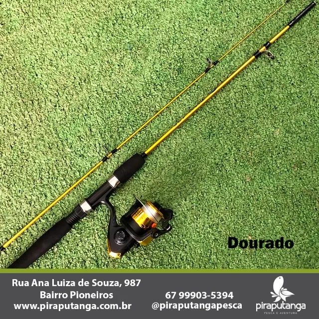 Kit Pesca Piraputanga Piau Piapara Tilápia Curimba Vara + Molinete c/ Linha - Foto 4