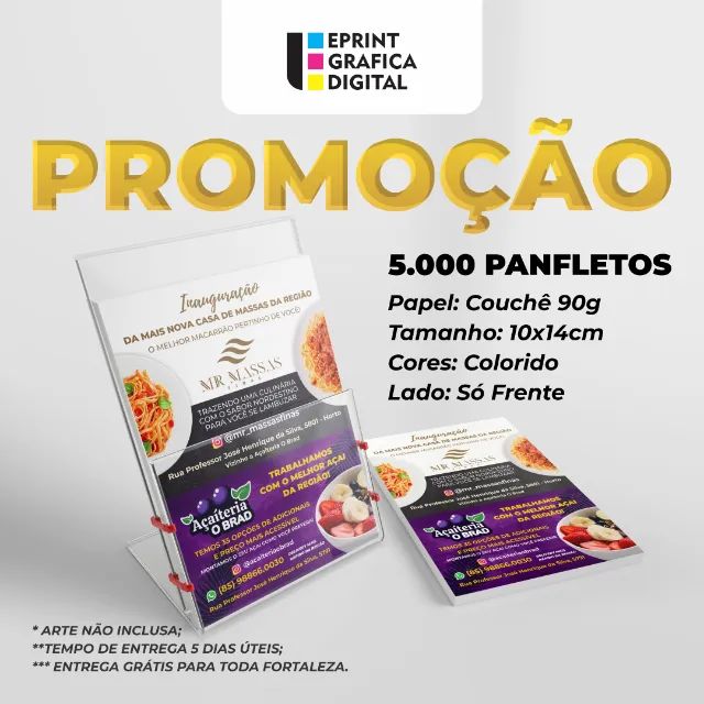 Promoção 5.000 Panfletos 10x14cm em Offset -|- Entrega Grátis para toda Fortaleza