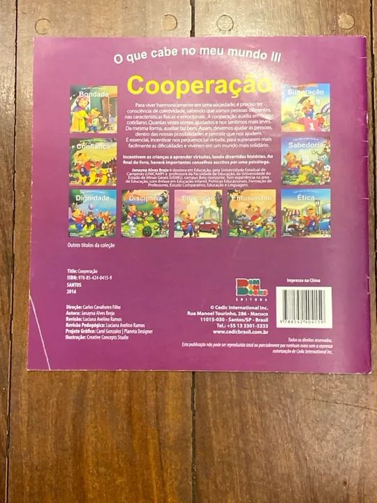 Livro infantil - O que cabe no meu mundo III - Cooperação - Foto 2