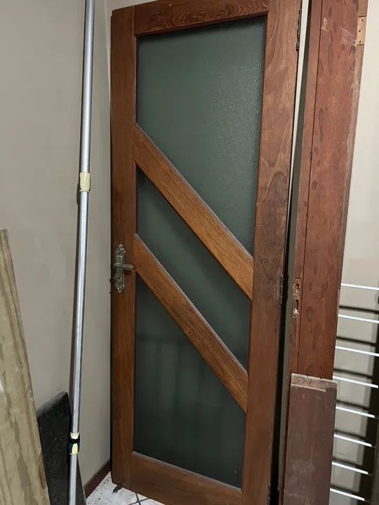 Porta interna angelim com vidro