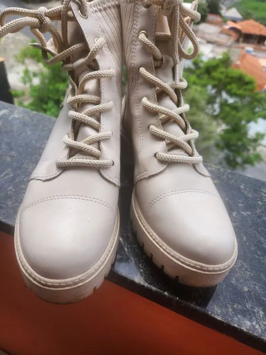 Coturno bege feminino - tam. 38 - Foto 3