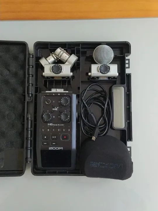 Gravador Handy Recorder Zoom H6 completo
