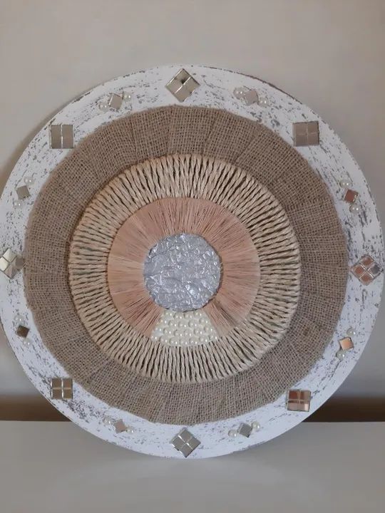 Quadro redondo - Mandala artesanal - Foto 5