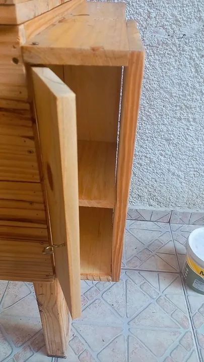 Baú de madeira rústico - Foto 3