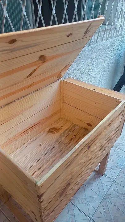 Baú de madeira rústico - Foto 2