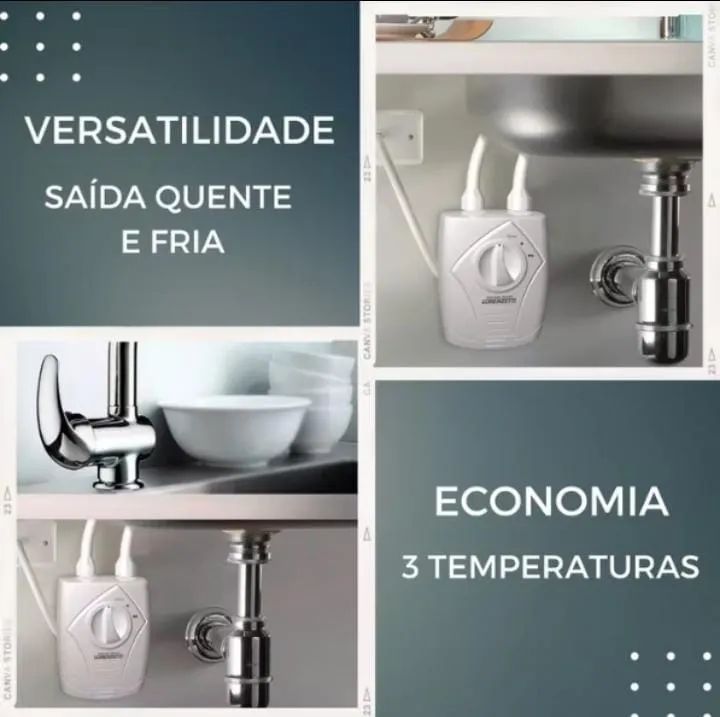 Aquecedor de Água Elétrico 5500w 220v Branco Versátil Lorenzetti - Foto 5