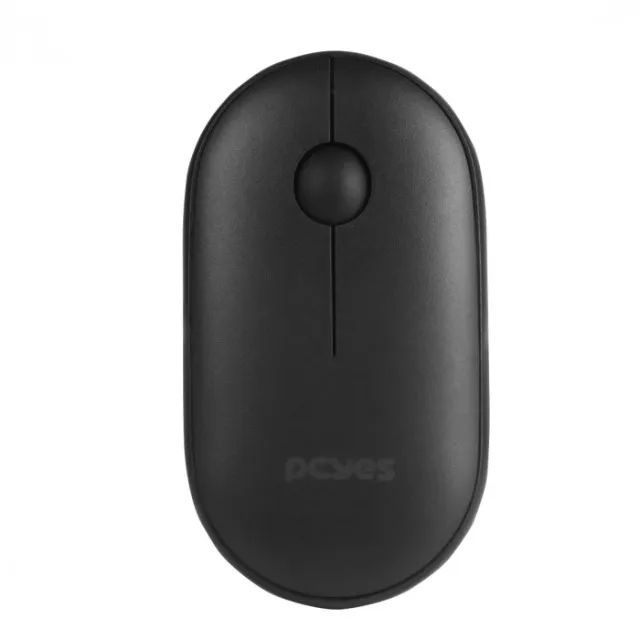 Mouse sem Fio Bluetooth Pcyes College Black 1600DPI Clique Silencioso - WZetta