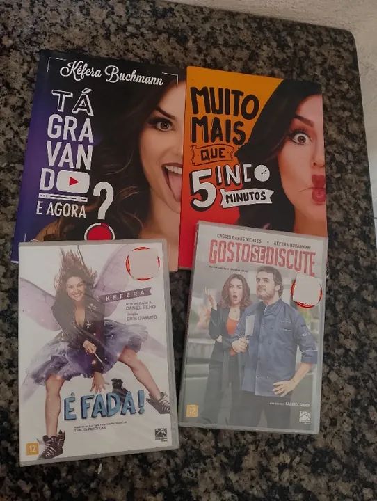 Combo Kéfera Buchmann Livros e DVDs